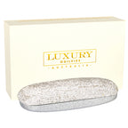 Diamonte Glasses Case - Silver