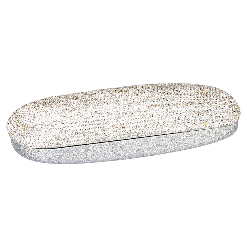 Diamonte Glasses Case - Silver