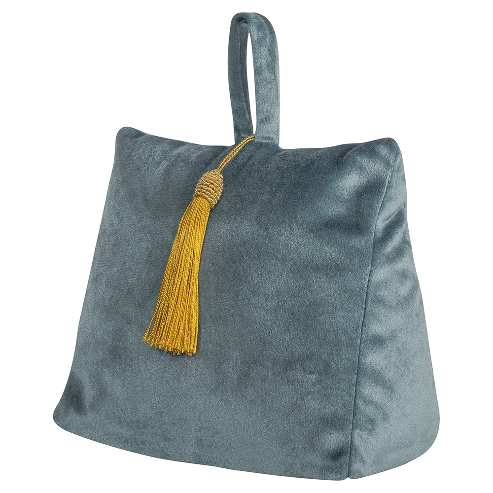 Velvet Door Stop - Green