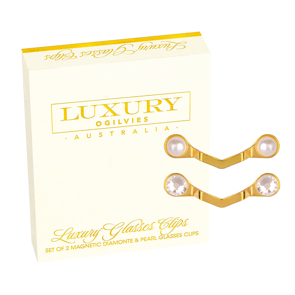 Magnetic Glasses Clip - Gold