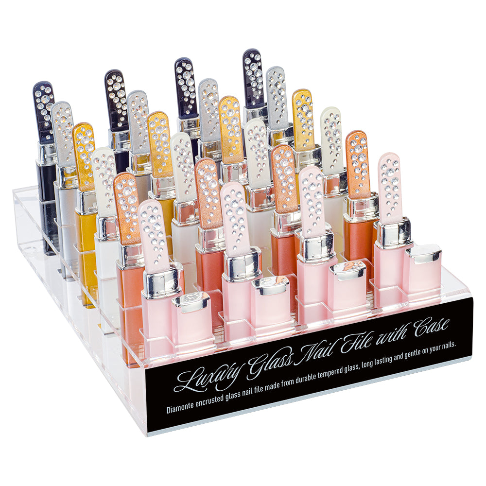 Glass Nail File Sets REFILL - 24 x 6  Colours