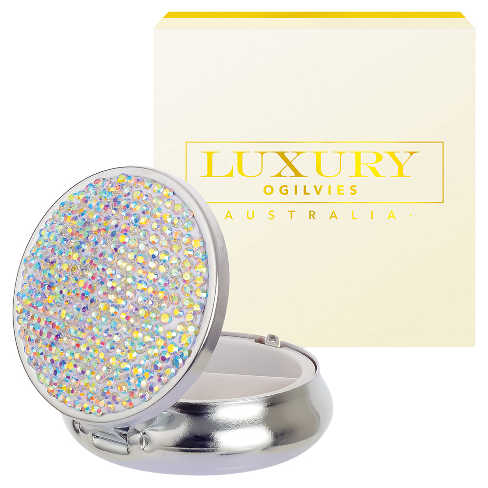 Pill Box – Diamonte Silver
