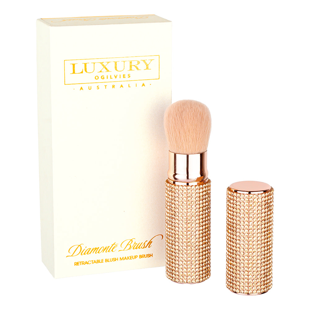 Diamonte Makeup Brush - Rose