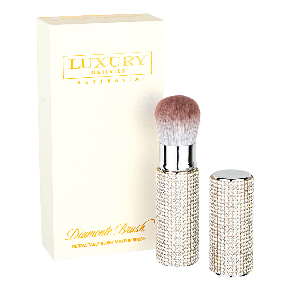 Diamonte Makeup Brush - Silver