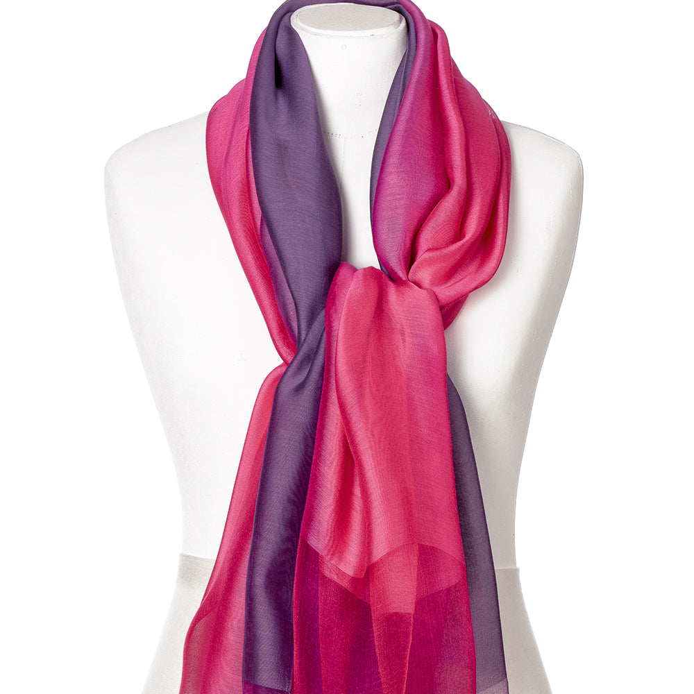 Two-Tone Scarf in Box - Purple Fuchsia