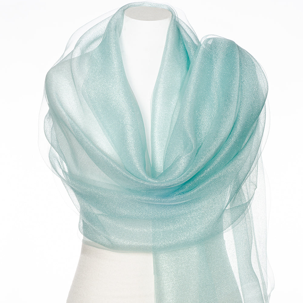 Shimmer Scarf Wrap - Aqua