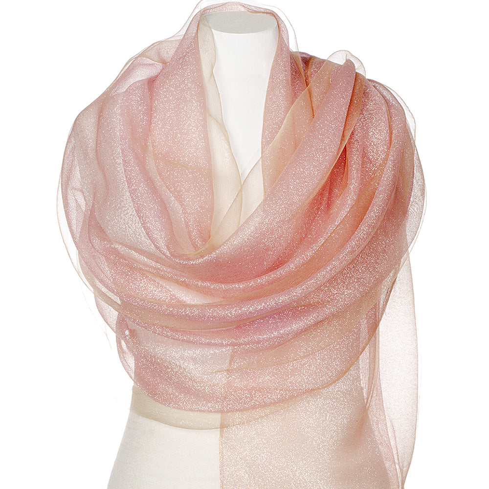 Shimmer Scarf Wrap - Blush