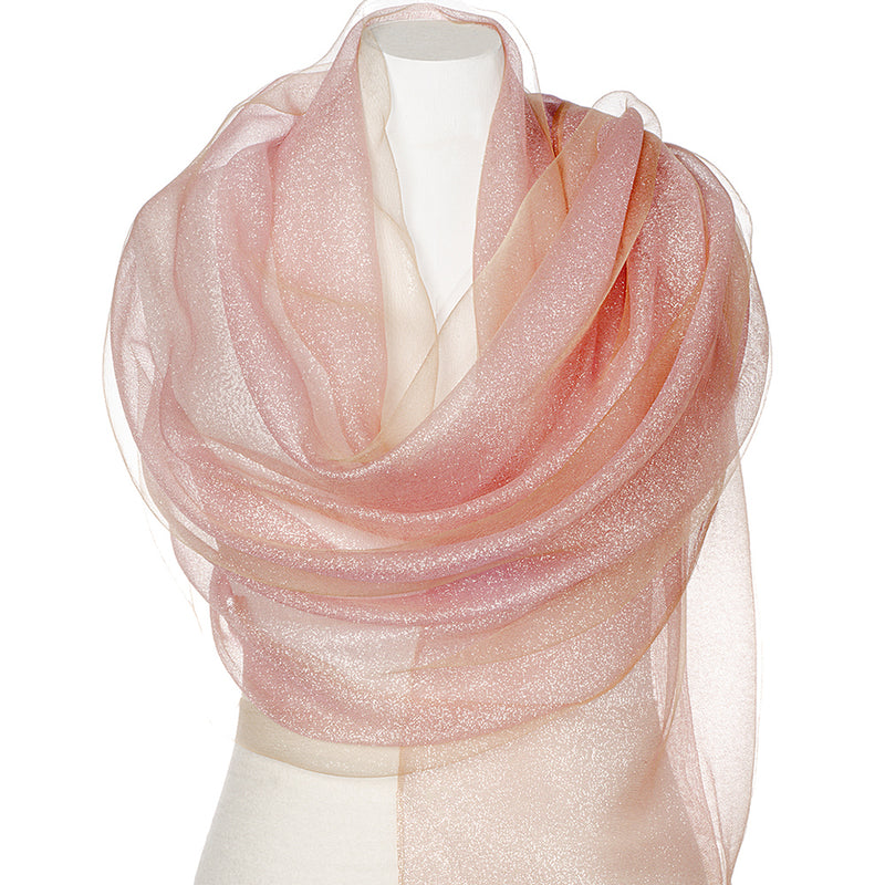 Shimmer Scarf Wrap - Blush
