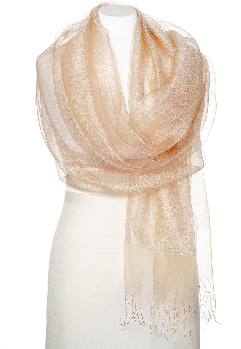 Shimmer Scarf Wrap - Gold