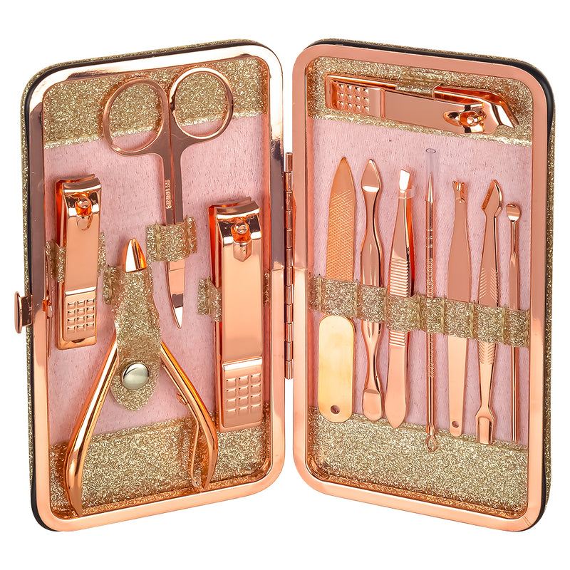 Manicure Set - 12 Piece - Gold