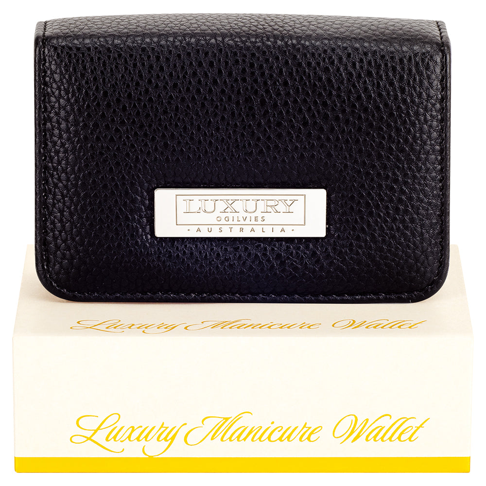 Manicure Wallet - 6 Piece Set - Black