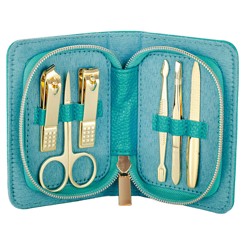 Manicure Wallet - 6 Piece Set - Emerald