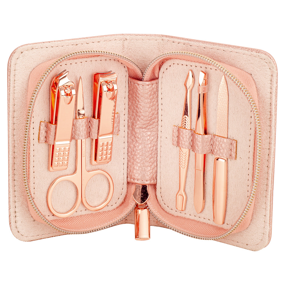Manicure Wallet - 6 Piece Set - Rose