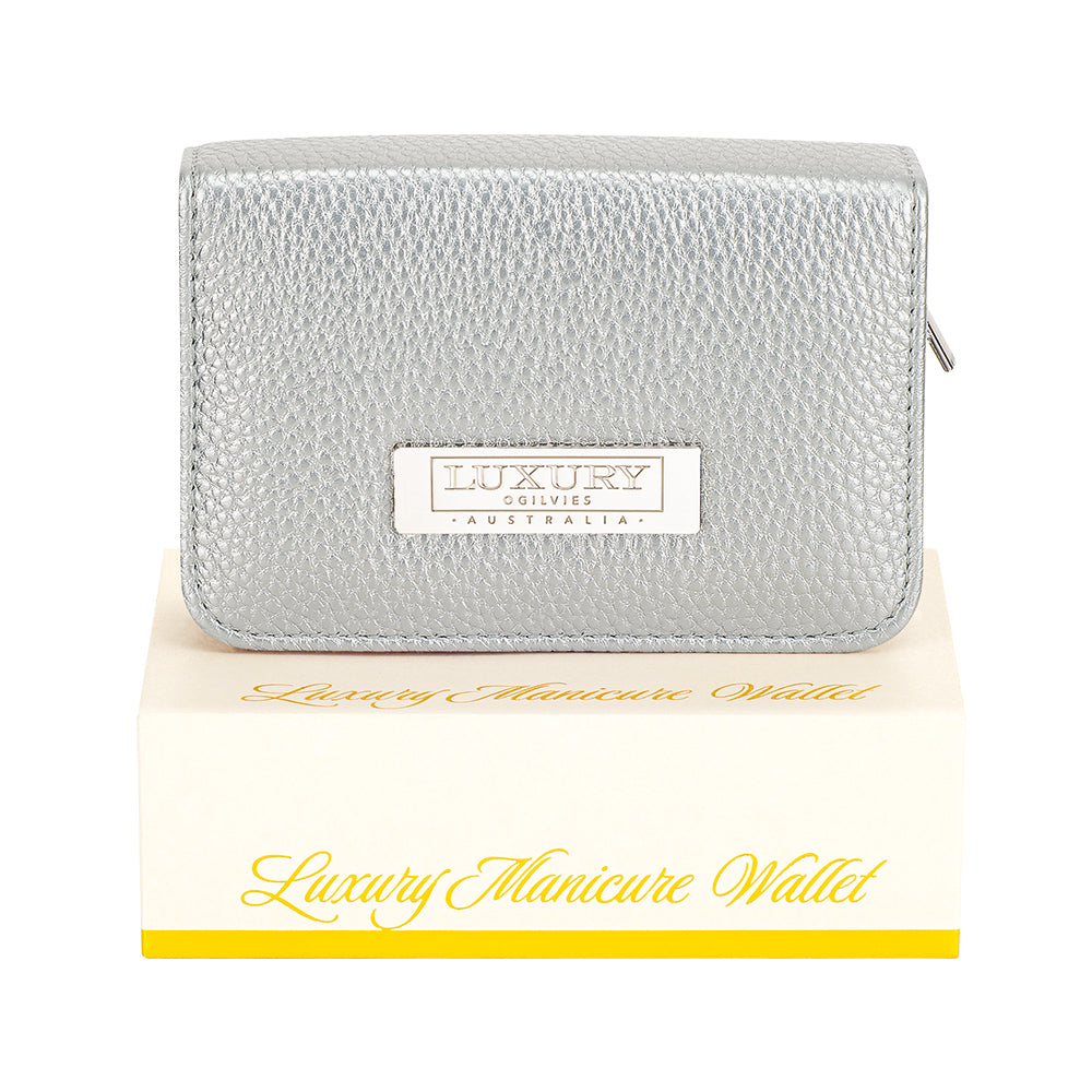 Manicure Wallet - 6 Piece Set - Silver