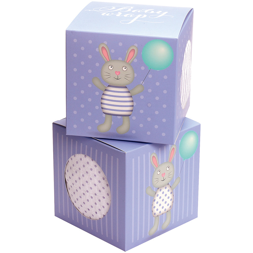 Muslin Wrap in Box - Bunny (Purple)