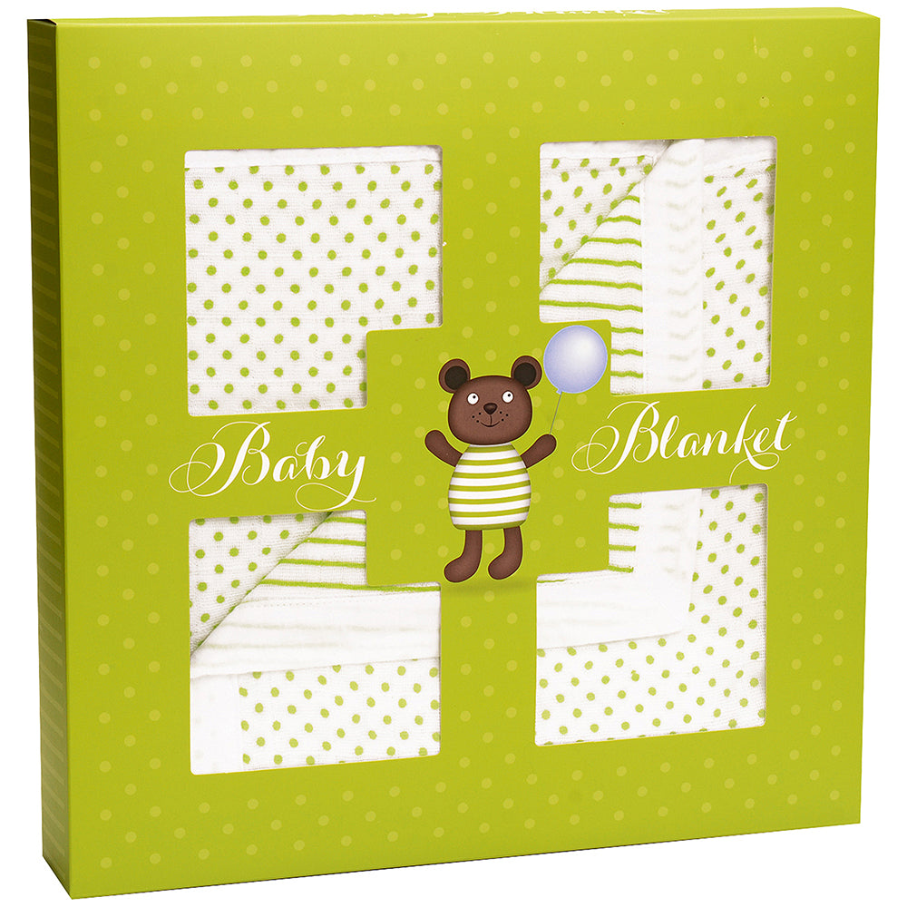 Muslin Blanket in Box - Teddy (Green)