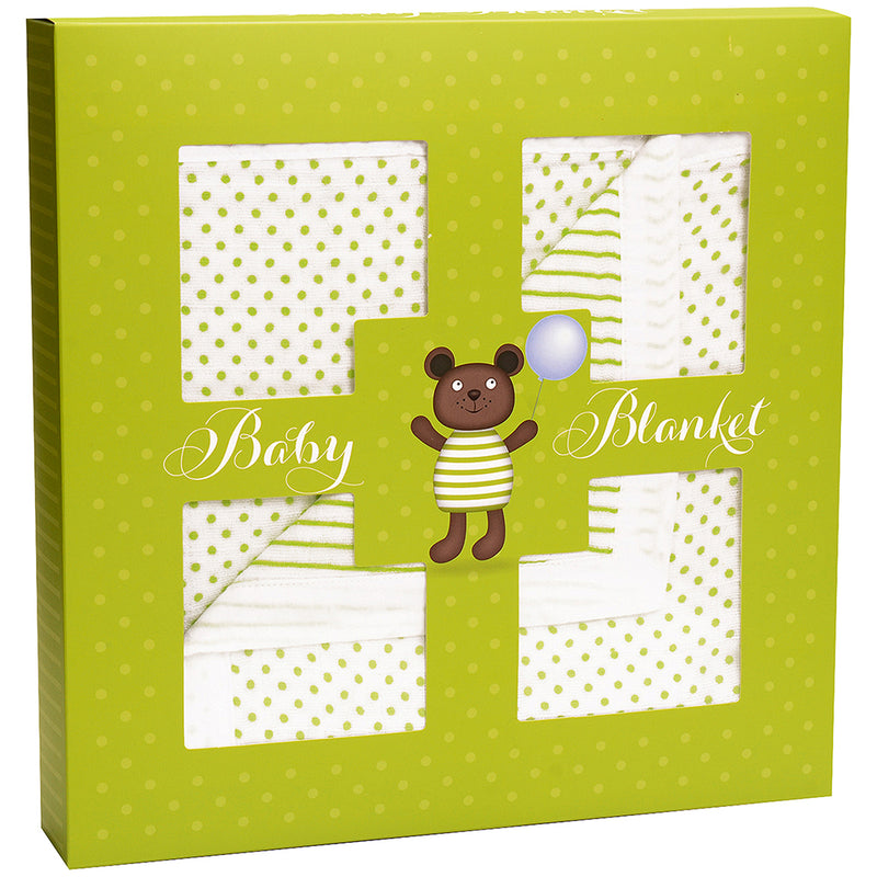 Muslin Blanket in Box - Teddy (Green)