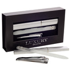 Nail File and Clipper Set - Silver