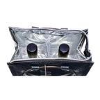 Wine Cooler Bag - Black Faux Leather