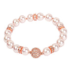 Pearl Bracelet - Blush with Rose