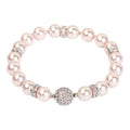 Pearl Bracelet - Blush with Silver