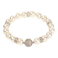 Pearl Bracelet - Ivory with Silver