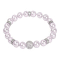 Pearl Bracelet - Lilac with Silver