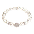 Pearl Bracelet - White with Silver