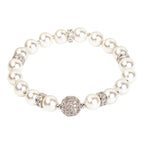 Pearl Bracelet - White with Silver