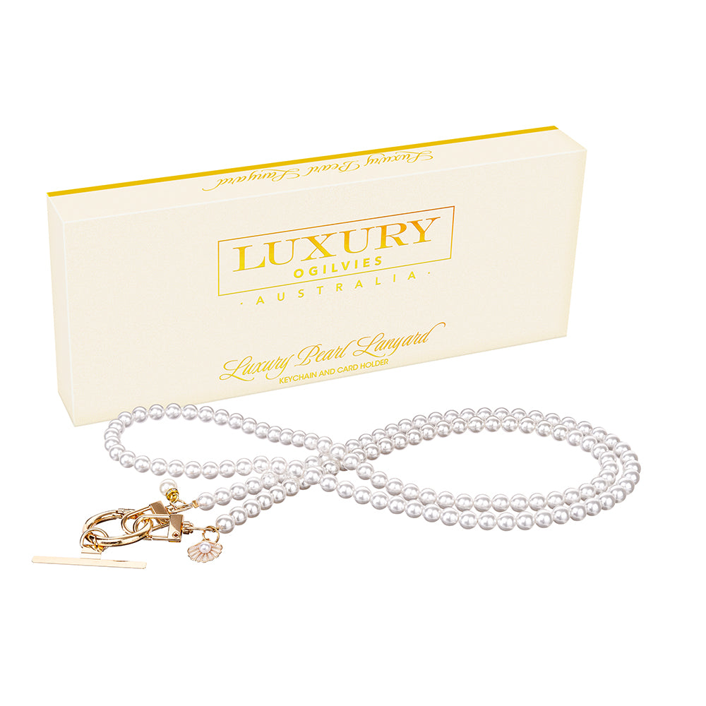 Pearl Lanyard - White