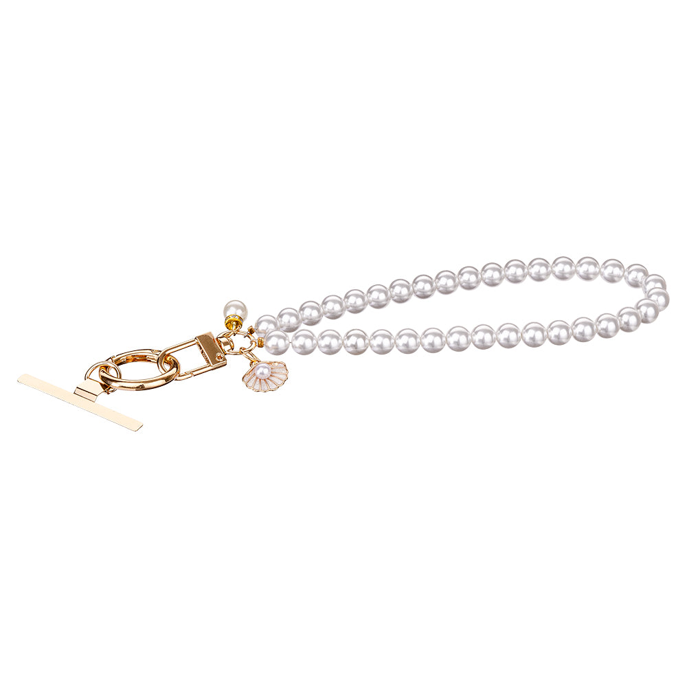 Pearl Wrist Strap - White