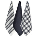Regal Set of 3 Tea Towels - Black