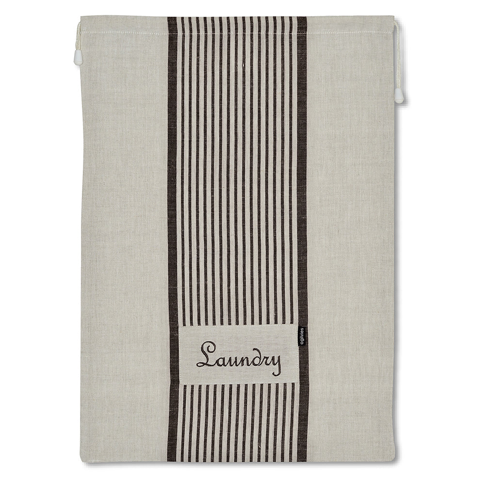 Provincial Linen Laundry Bag - Black