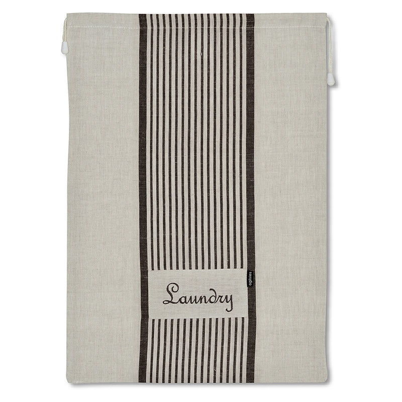 Provincial Linen Laundry Bag - Black