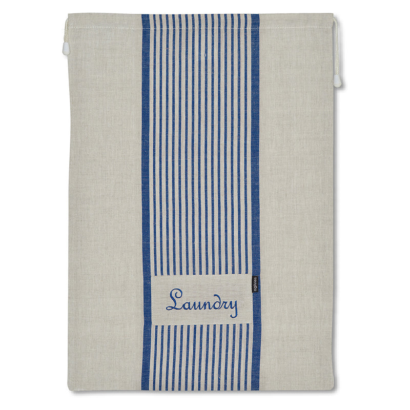 Provincial Linen Laundry Bag - Blue