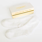 Plush Mink Bed Socks - Ivory