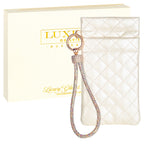 Pouch with Diamonte Wrist Strap - Pearl