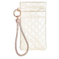 Pouch with Diamonte Wrist Strap - Pearl
