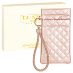 Pouch with Diamonte Wrist Strap - Rose