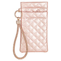 Pouch with Diamonte Wrist Strap - Rose