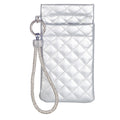 Pouch with Diamonte Wrist Strap - Silver