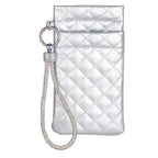 Pouch with Diamonte Wrist Strap - Silver