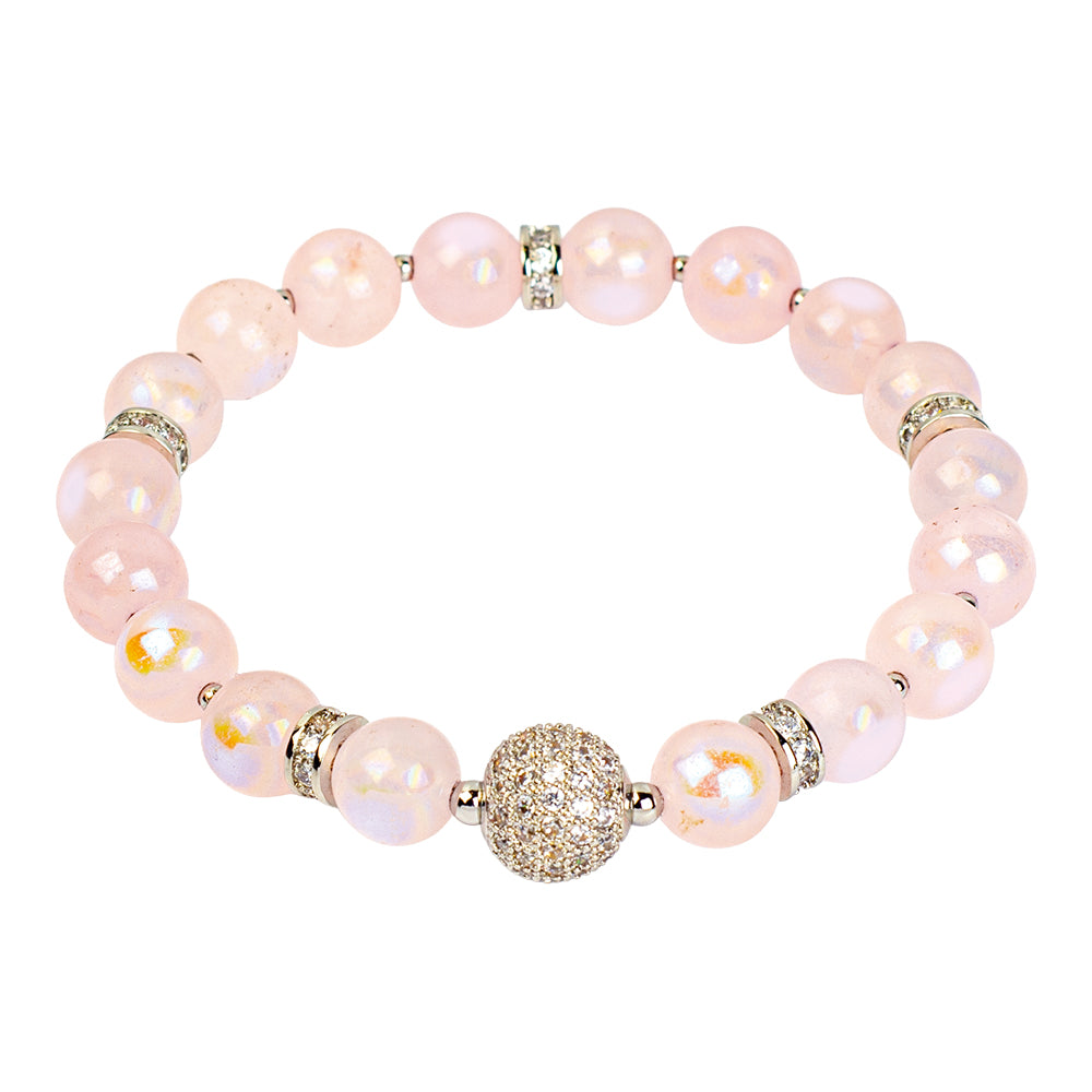 Rainbow Quartz Bracelet - Pink
