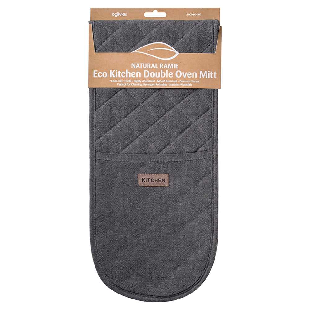 Eco Kitchen Double Mitt - Charcoal
