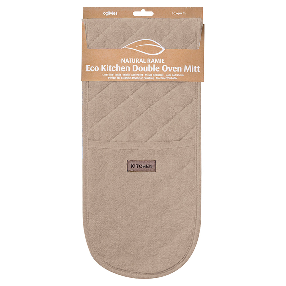 Eco Kitchen Double Mitt - Stone