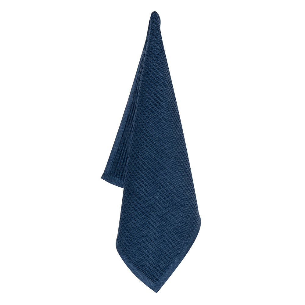 Ribbed Terry Tea Towel - Blue