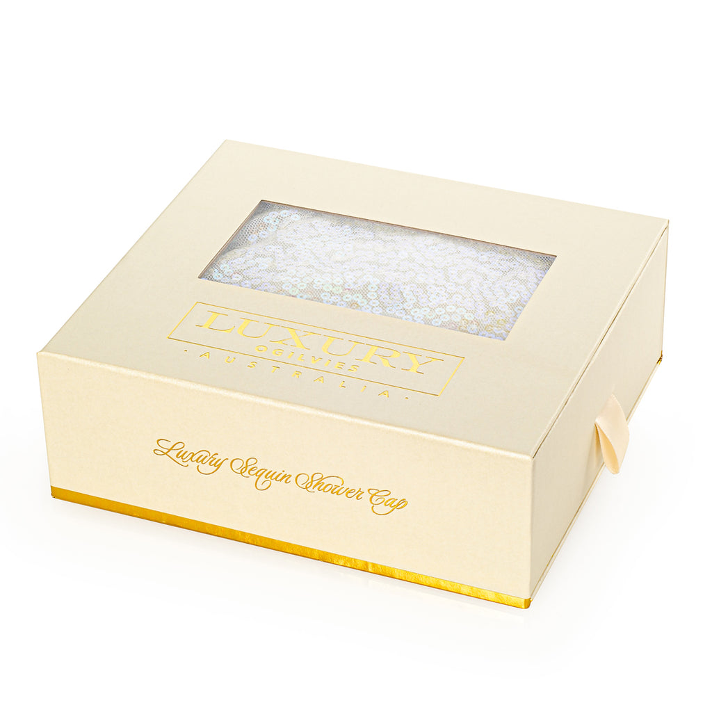 Sequin Shower Cap - Pearl