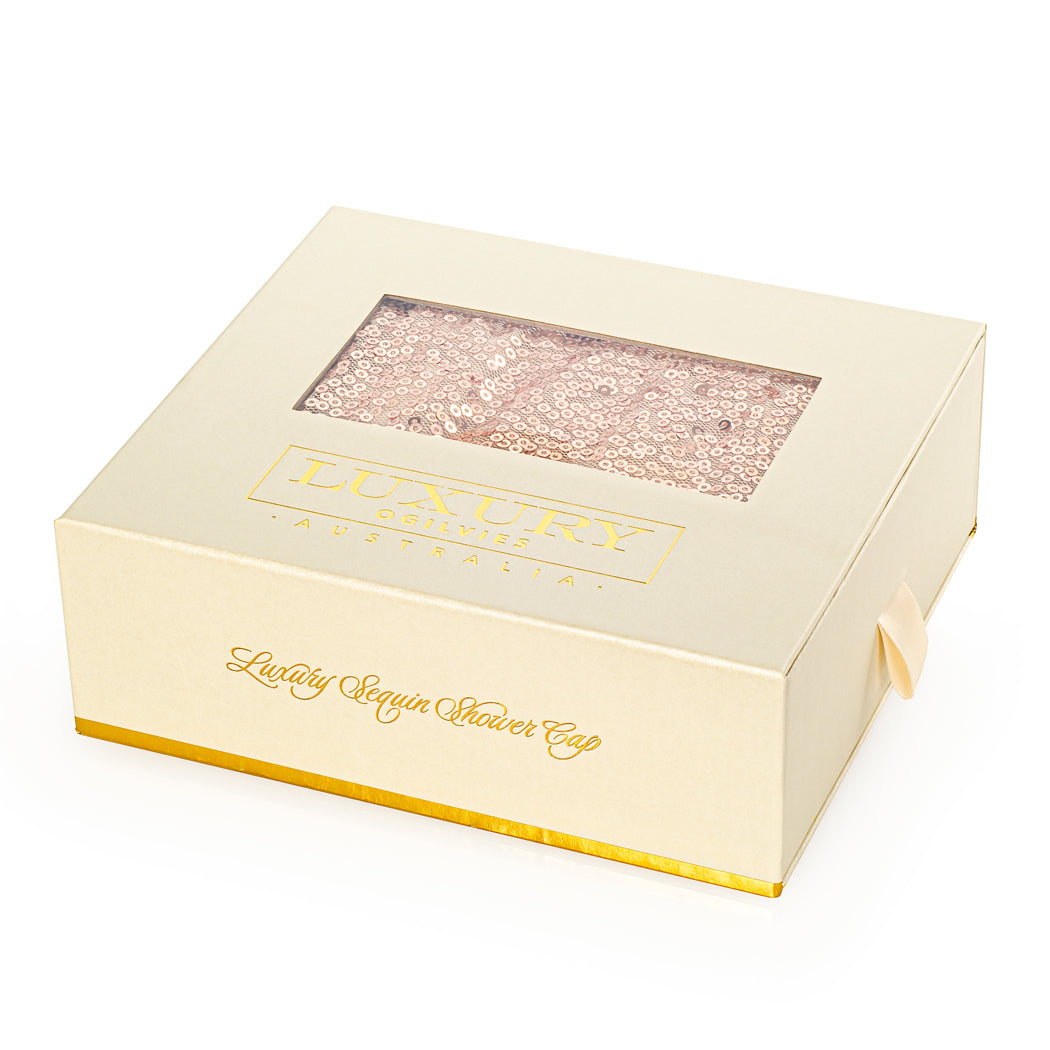 Sequin Shower Cap - Rose