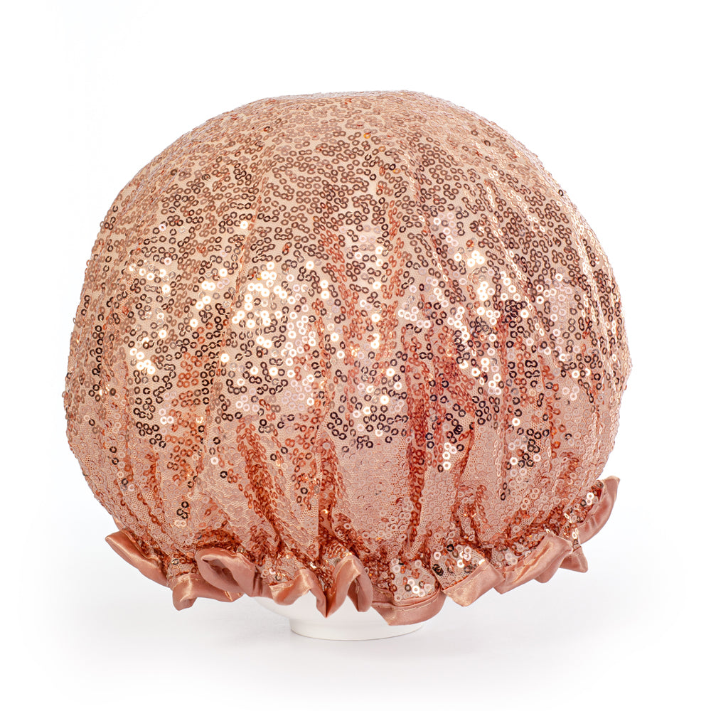 Sequin Shower Cap - Rose