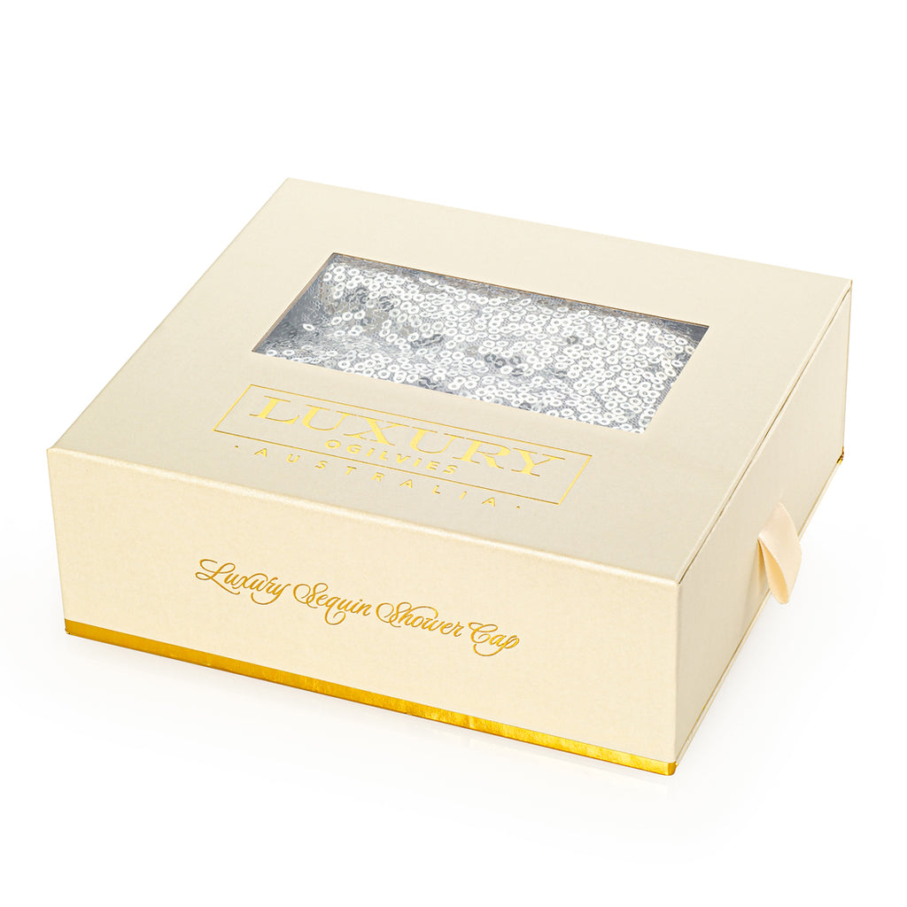 Sequin Shower Cap - Silver